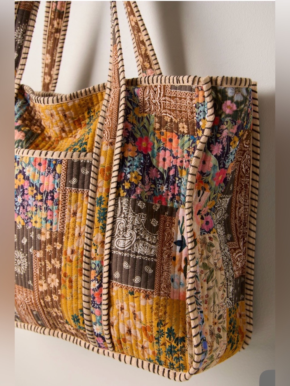 Free People Distorted Quilt tote bag - Picture 8 of 14